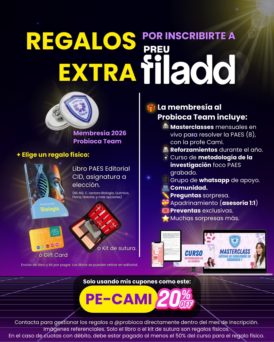 Promoción Preu Filadd x Probioca